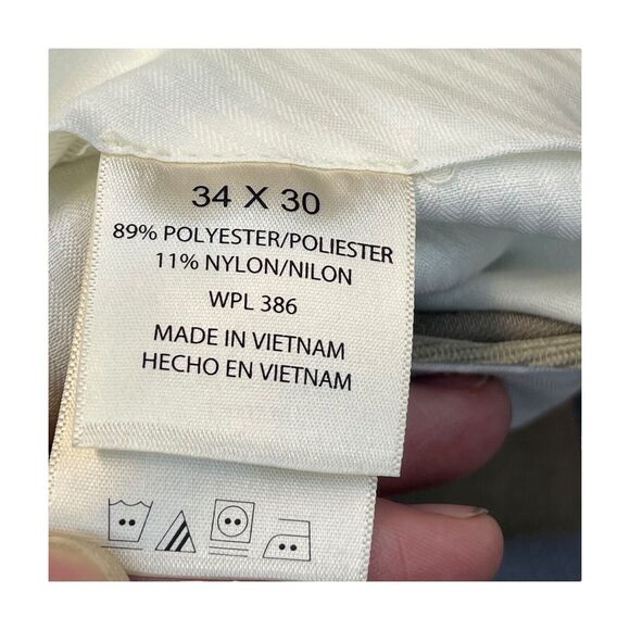 Kenneth Cole Reaction Corduroy Pants Men's 34X30 Brown Flat Front Mid-Rise - Picture 3 of 9